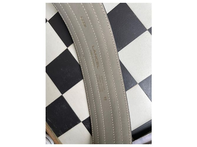 Cintura larga in pelle nera Lancel Nero - vista 3