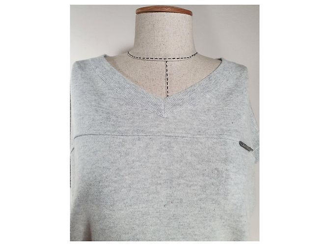 Brunello Cucinelli Kaschmir Strickoberteil Grau - Ansicht 4