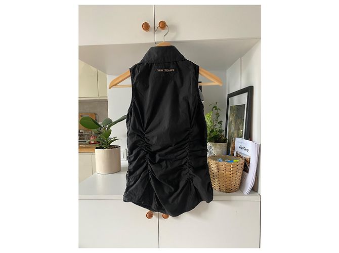 Jean Paul Gaultier camisa sin mangas negra de algodón Negro - vista 2