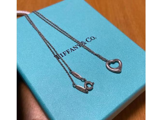 Collana con pendente cuore Elsa Peretti Tiffany & Co Argento - vista 3