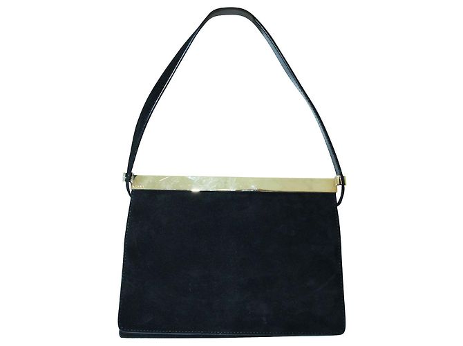 Marmont Clutch Gucci in camoscio nero - vista 15