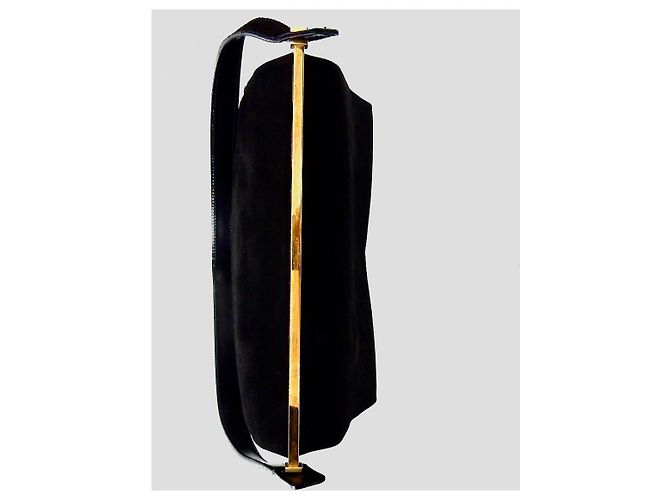 Marmont Clutch Gucci in camoscio nero - vista 6