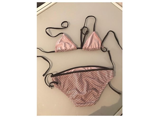 Dior Monogramm Badeanzug Rosa Braun 10 Jahre Pink - Ansicht 6