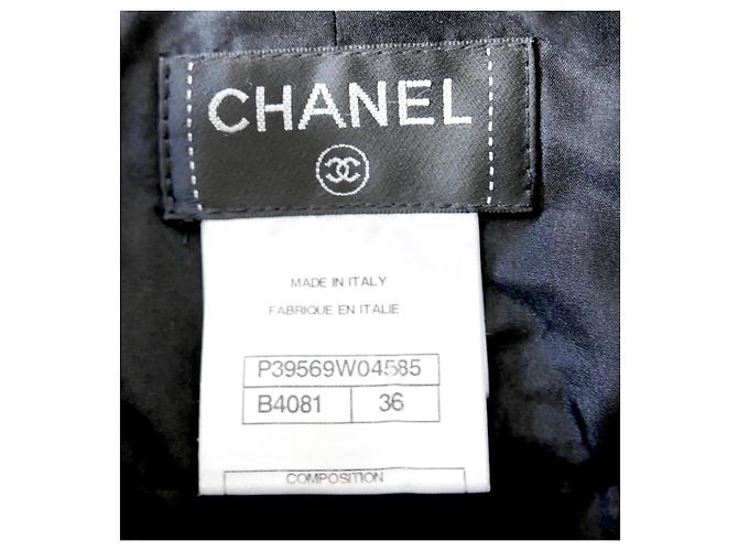 CHANEL Fall 2010 Saia de tweed e pele sintética Marrom - vista 6