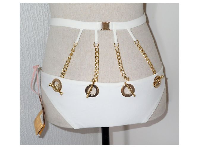 Agent Provocateur Slip Bikini Tricja Bianco e Oro - vista 6