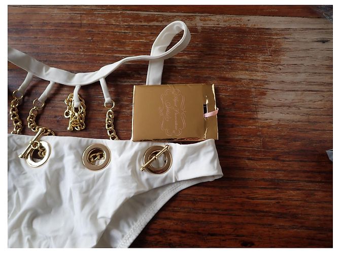 Agent Provocateur Slip Bikini Tricja Bianco e Oro - vista 9