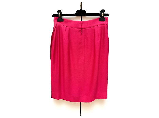Chanel Falda de crepé de seda rosa T 38 - vista 2