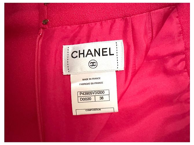 Chanel Falda de crepé de seda rosa T 38 - vista 4