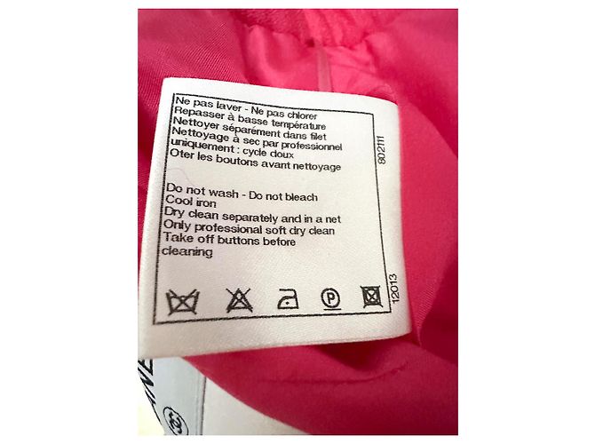 Chanel Falda de crepé de seda rosa T 38 - vista 5