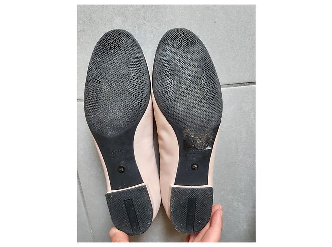 Prada Ballerinas Leder Schwarz Rosa Pink - Ansicht 9