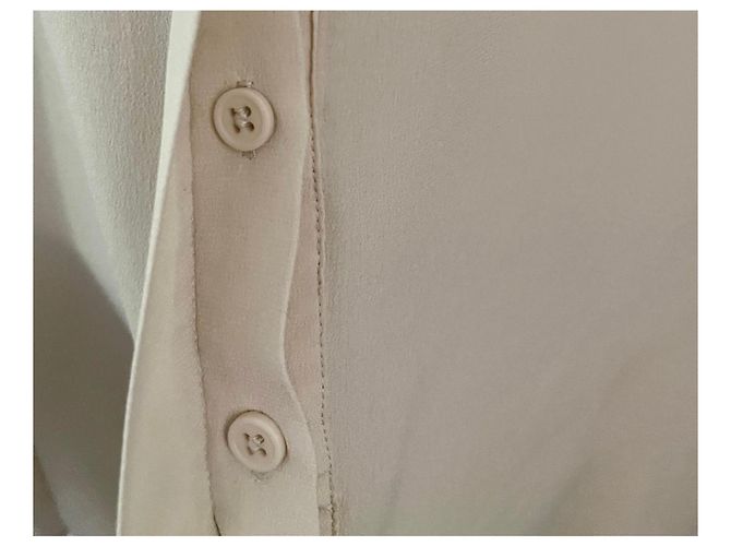 blusa crepe seda marfil Adolfo Dominguez T. S (36-38) Crema - vista 6