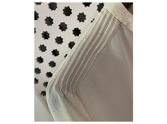 blusa crepe seda marfil Adolfo Dominguez T. S (36-38) Crema - vista 7