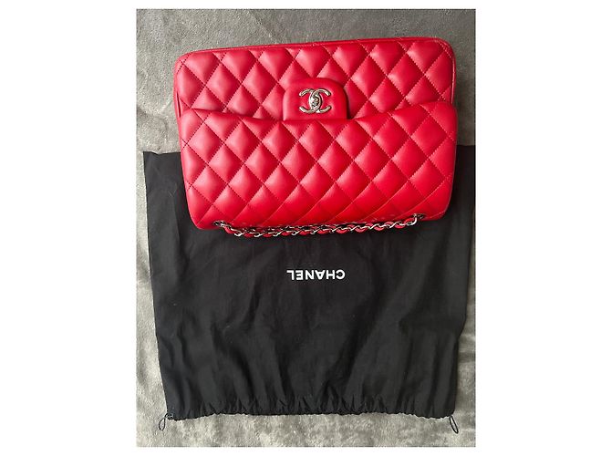 Timeless Chanel Classica borsa Jumbo senza tempo Rosso - vista 10