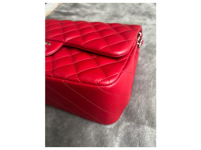 Timeless Chanel Classica borsa Jumbo senza tempo Rosso - vista 3