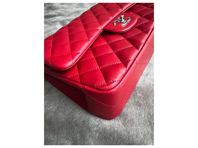Timeless Chanel Classica borsa Jumbo senza tempo Rosso - vista 4