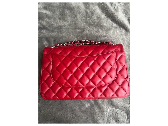 Timeless Chanel Classica borsa Jumbo senza tempo Rosso - vista 5