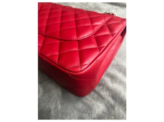 Timeless Chanel Classica borsa Jumbo senza tempo Rosso - vista 7