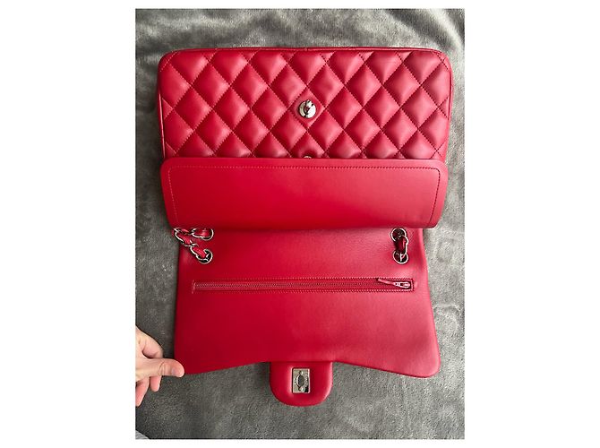 Timeless Chanel Classica borsa Jumbo senza tempo Rosso - vista 8