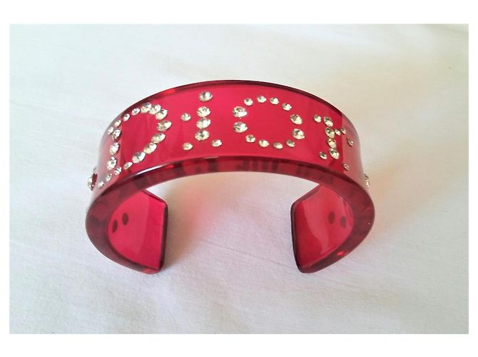 Bracciale DIOR con strass - Vintage e come nuovo Rosso - vista 2