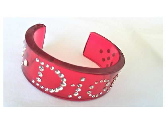 Bracciale DIOR con strass - Vintage e come nuovo Rosso - vista 3