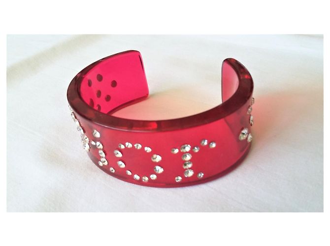 Bracciale DIOR con strass - Vintage e come nuovo Rosso - vista 4