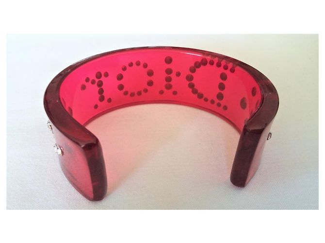Bracciale DIOR con strass - Vintage e come nuovo Rosso - vista 5