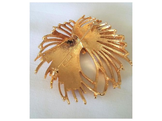Autre Marque MONET - Nuova spilla vintage Giallo Senape Gold hardware - vista 2