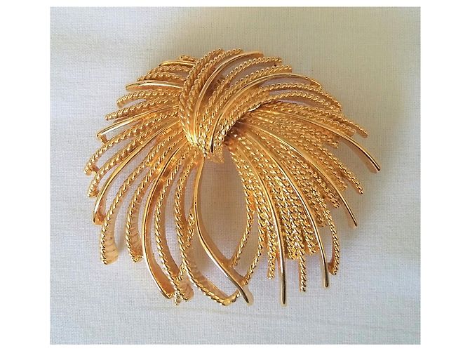 Autre Marque MONET - Nuova spilla vintage Giallo Senape Gold hardware - vista 4