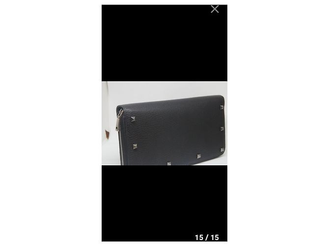 Cartera Bally de cuero negro con interior rosa - vista 10