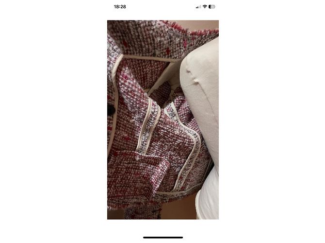 Isabel Marant Etoile JORSON Jacke rot grau Wolle Mehrfarben - Ansicht 4