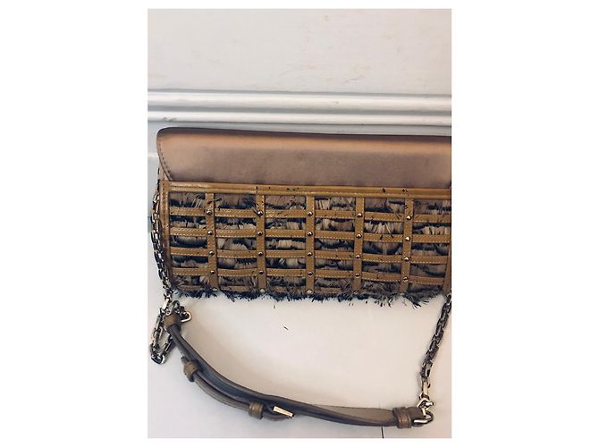 Pochette Sergio Rossi in raso e piume - vista 2