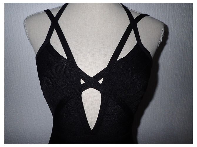 Herve Leger Bandage Badeanzug Schwarz - Ansicht 2