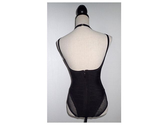 Herve Leger Bandage Badeanzug Schwarz - Ansicht 5