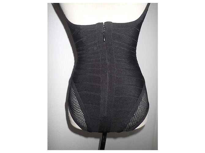 Herve Leger Bandage Badeanzug Schwarz - Ansicht 7