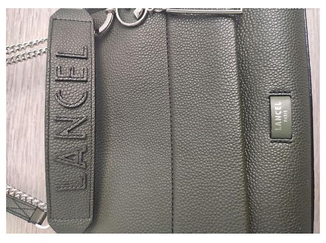 Nine Borsa a mano Lancel Ninon in pelle kaki Cachi - vista 2