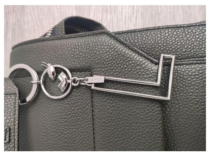 Nine Borsa a mano Lancel Ninon in pelle kaki Cachi - vista 3