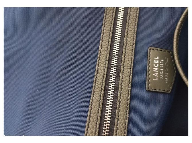 Nine Borsa a mano Lancel Ninon in pelle kaki Cachi - vista 7