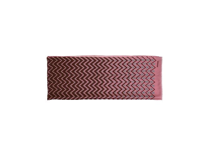 Missoni Sciarpa Fantasia Chevron Rosa Marrone Multicolore - vista 2
