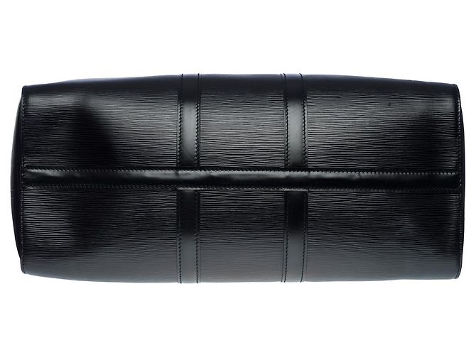 Louis Vuitton Borsa da viaggio Keepall 45 in pelle Epi nera -101171 Nero - vista 10