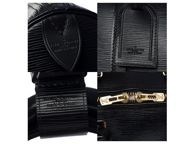 Louis Vuitton Borsa da viaggio Keepall 45 in pelle Epi nera -101171 Nero - vista 6