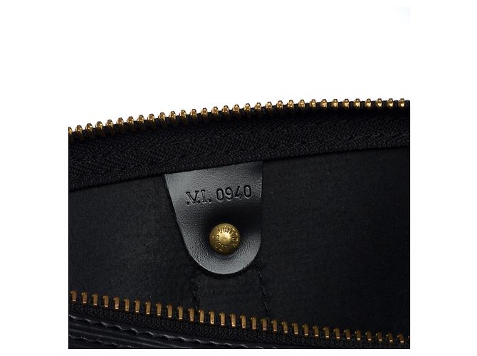 Louis Vuitton Borsa da viaggio Keepall 45 in pelle Epi nera -101171 Nero - vista 7