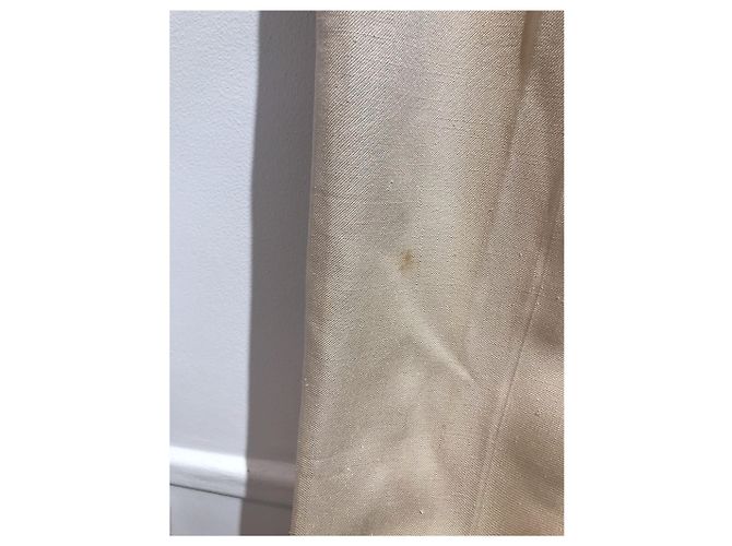 Hermès Pantalones HERMES T.International L Lino Beige - vista 5