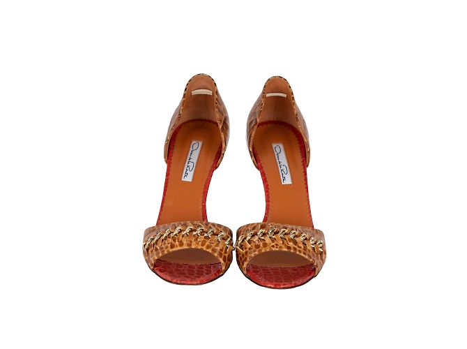 Oscar de la Renta Prägeleder D'orsay Pumps - Ansicht 2