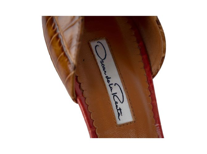 Oscar de la Renta Prägeleder D'orsay Pumps - Ansicht 6