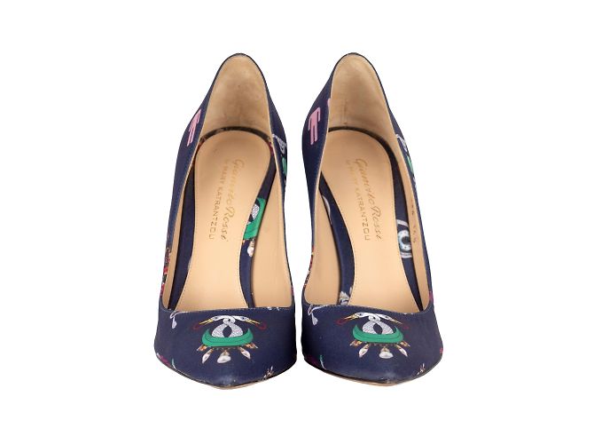 Décolleté Gianvito Rossi in seta stampata Multicolore - vista 2