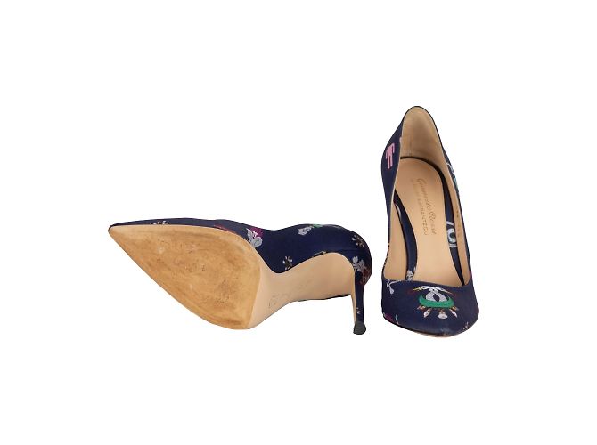 Décolleté Gianvito Rossi in seta stampata Multicolore - vista 4