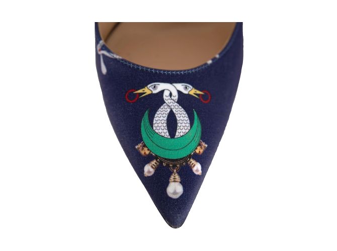 Décolleté Gianvito Rossi in seta stampata Multicolore - vista 5