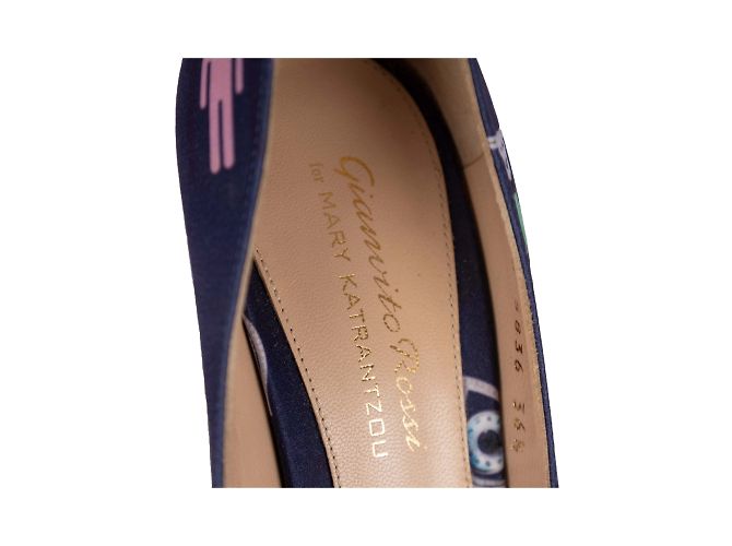 Décolleté Gianvito Rossi in seta stampata Multicolore - vista 6