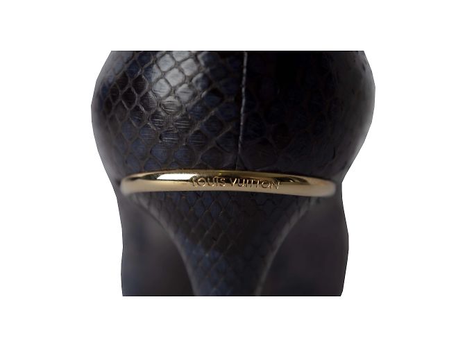 Décolleté Eyeline in pelle di serpente Louis Vuitton Porpora - vista 5