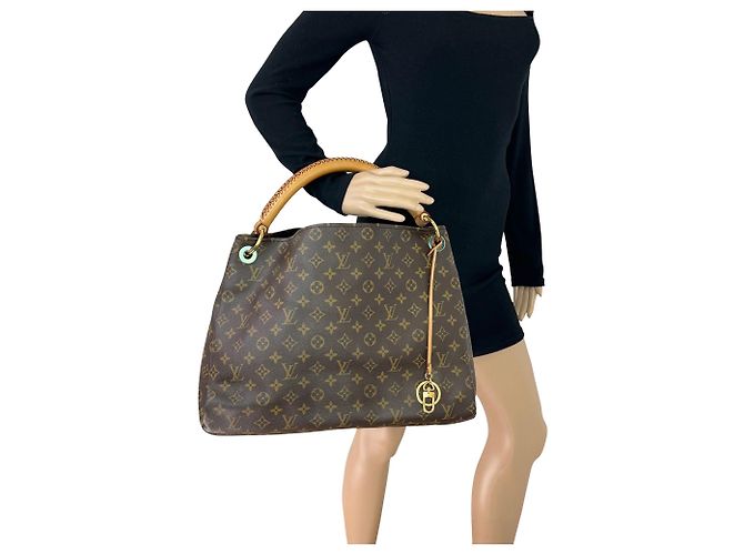 Louis Vuitton Artsy MM Canvas-Monogramm-Handtasche Braun - Ansicht 3